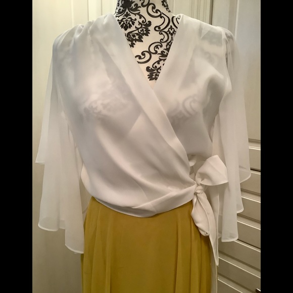 Tops - NWOT Delicate Silky Wrap Blouse, Size M